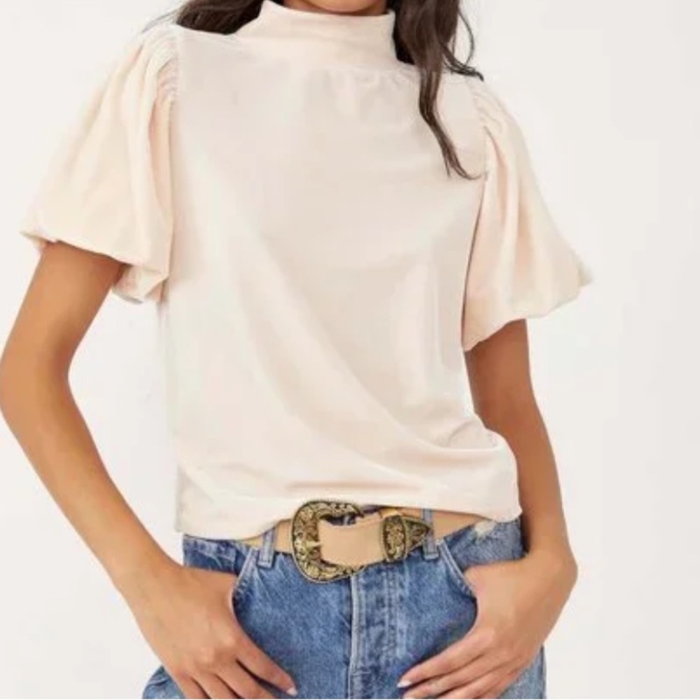 NWT Free People Claudia Tee / Champagne Toast
